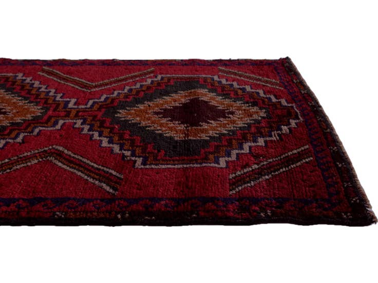Detail image of 3' x 4' 5 Hand Knotted Balouch Persian Wool Rug