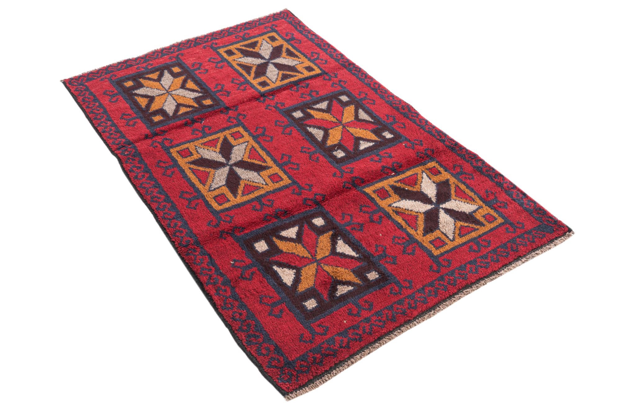 2' 10 x 4' 9 Hand Knotted Balouch Persian Wool Rug