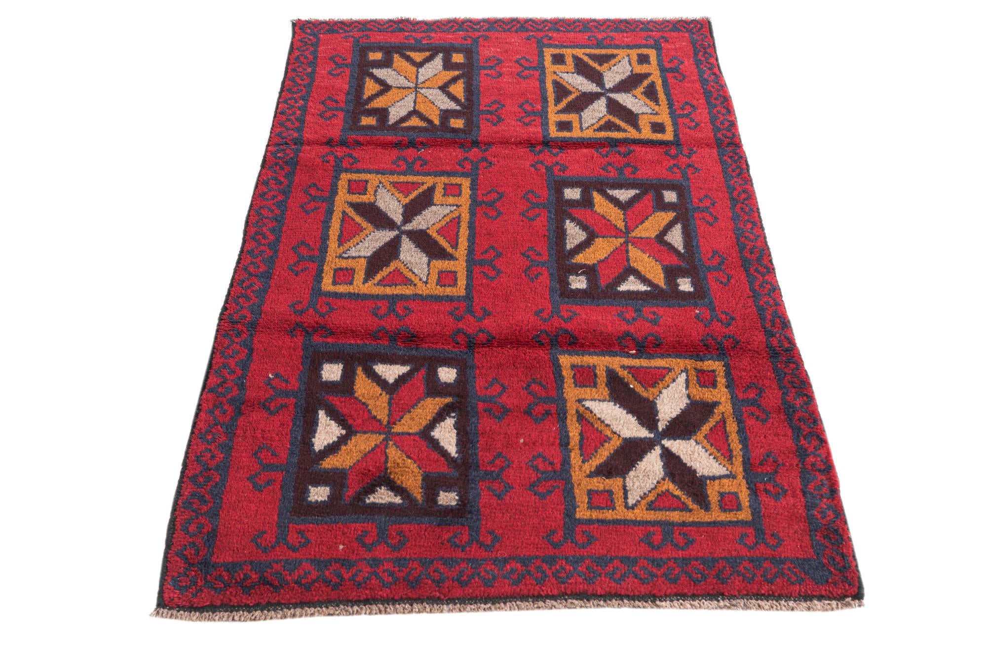 2' 10 x 4' 9 Hand Knotted Balouch Persian Wool Rug