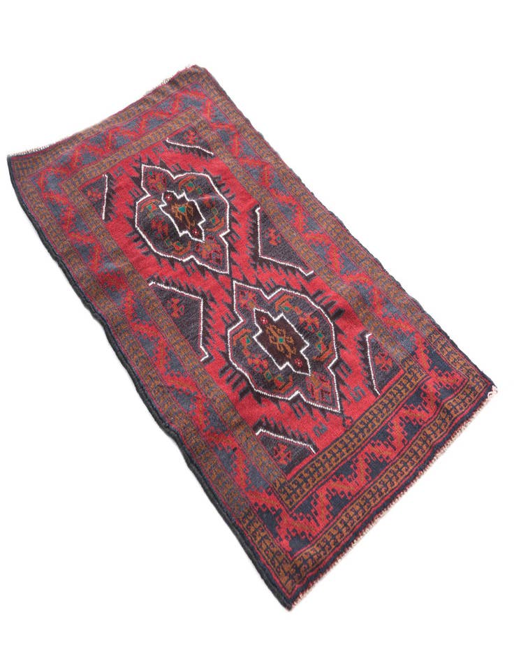 Detail image of 2' 8 x 4' 10  Hand Knotted Balouch Persian Wool Rug