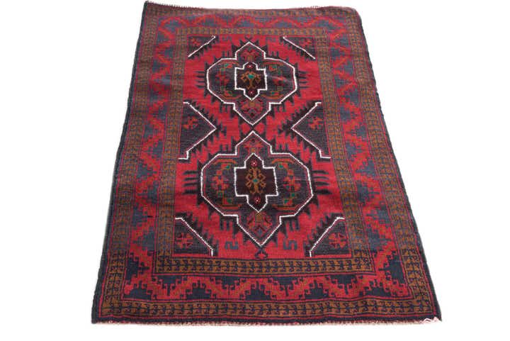 2' 8 x 4' 10 Hand Knotted Balouch Persian Wool Rug