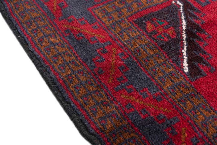 2' 8 x 4' 10 Hand Knotted Balouch Persian Wool Rug