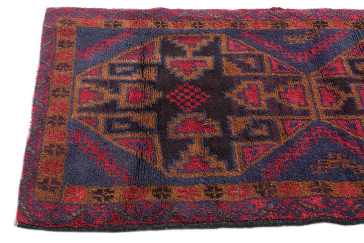 Detail image of 3' x 4' 7 Hand Knotted Balouch Persian Wool Rug