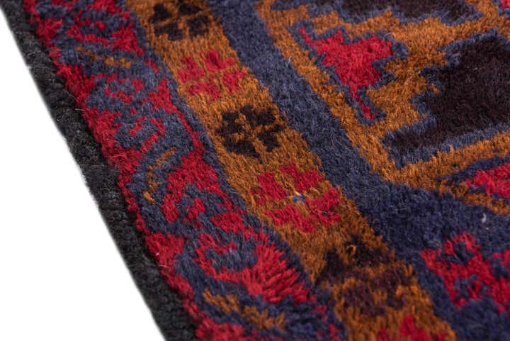 3' x 4' 7 Hand Knotted Balouch Persian Wool Rug