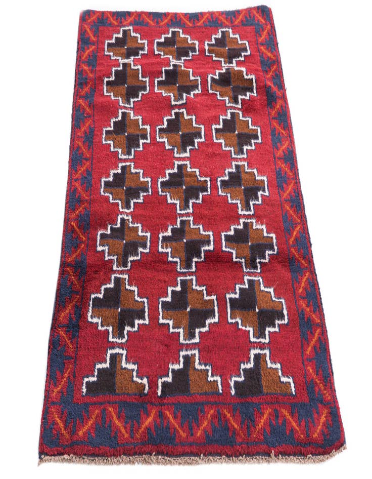 Detail image of 2' 10 x 4' 8  Hand Knotted Balouch Persian Wool Rug