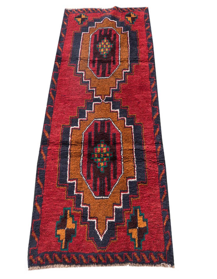 Detail image of 2' 10 x 4' 10  Hand Knotted Balouch Persian Wool Rug