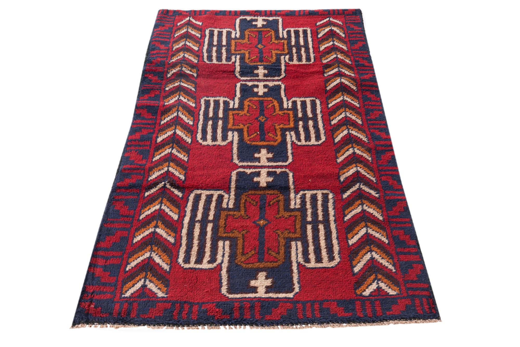 2' 9 x 4' 10 Hand Knotted Balouch Persian Wool Rug