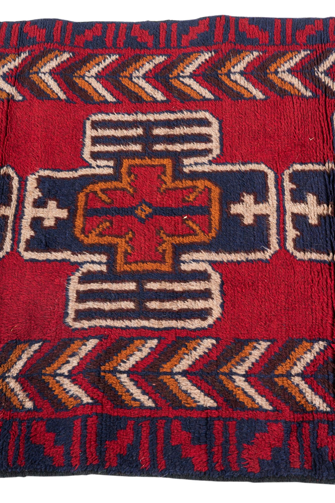 2' 9 x 4' 10 Hand Knotted Balouch Persian Wool Rug