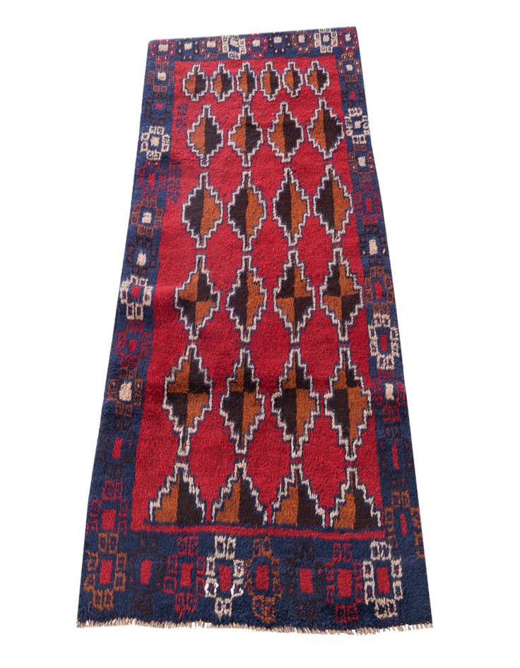 Detail image of 2' 9 x 4' 7  Hand Knotted Balouch Persian Wool Rug