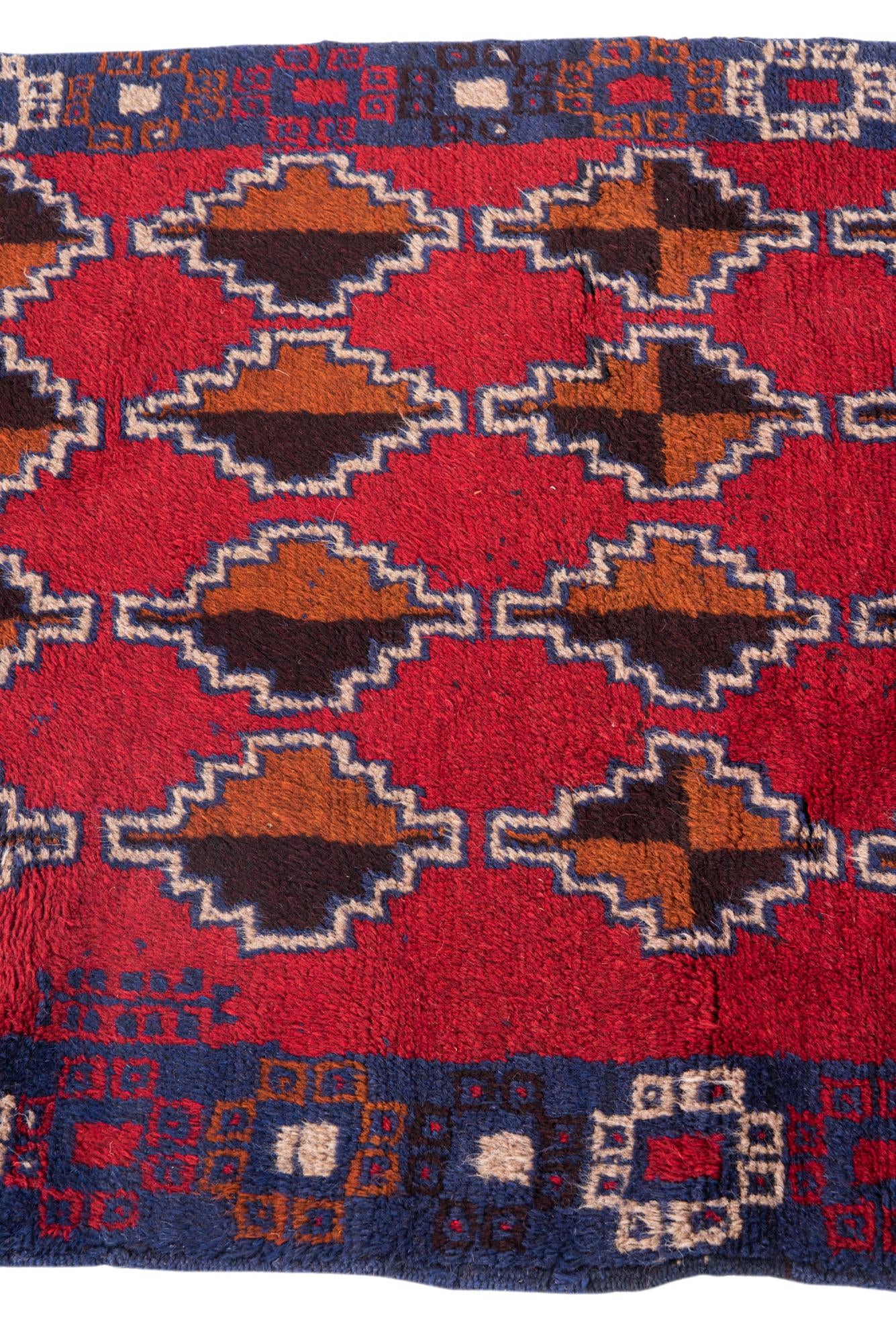 2' 9 x 4' 7 Hand Knotted Balouch Persian Wool Rug
