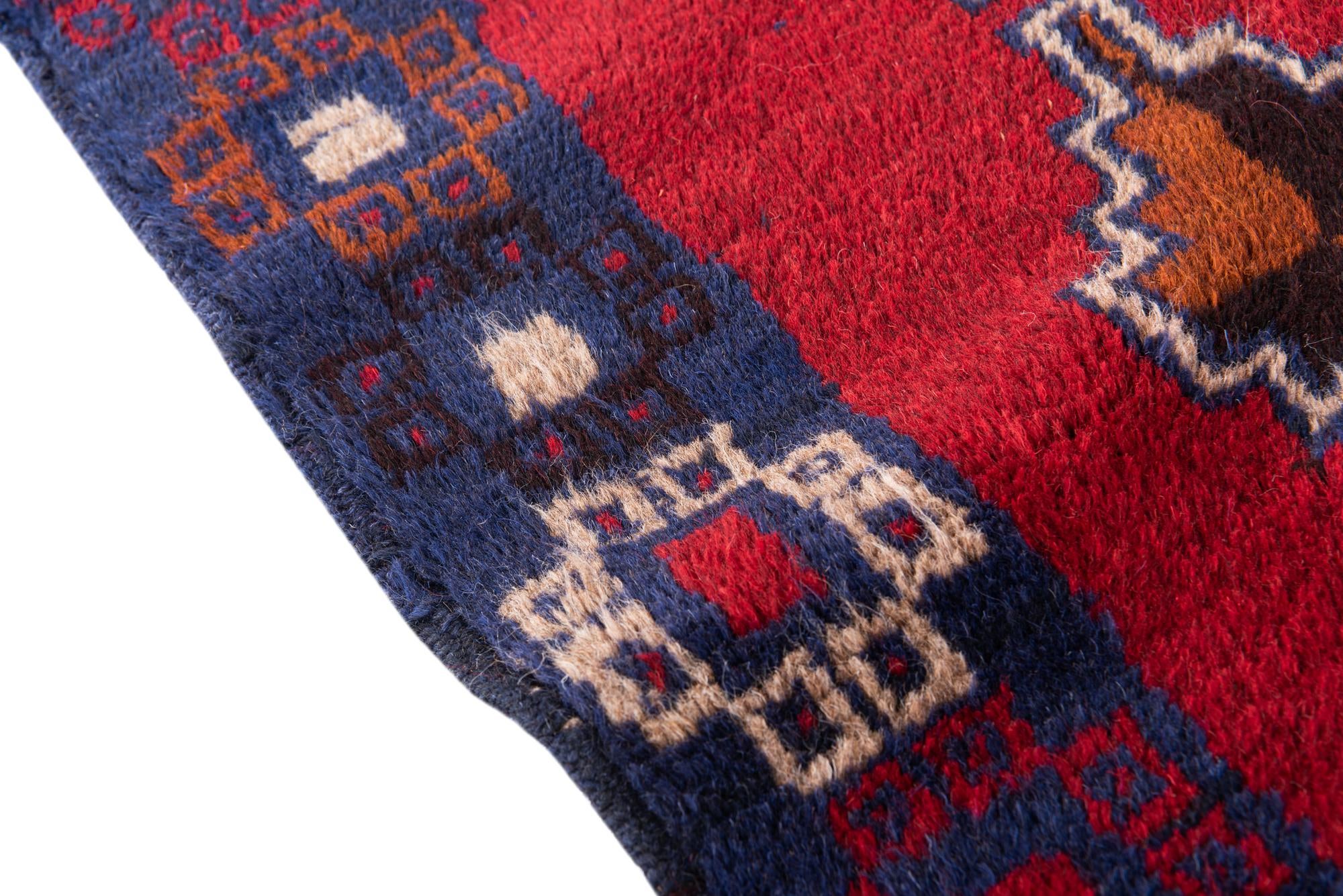 2' 9 x 4' 7 Hand Knotted Balouch Persian Wool Rug