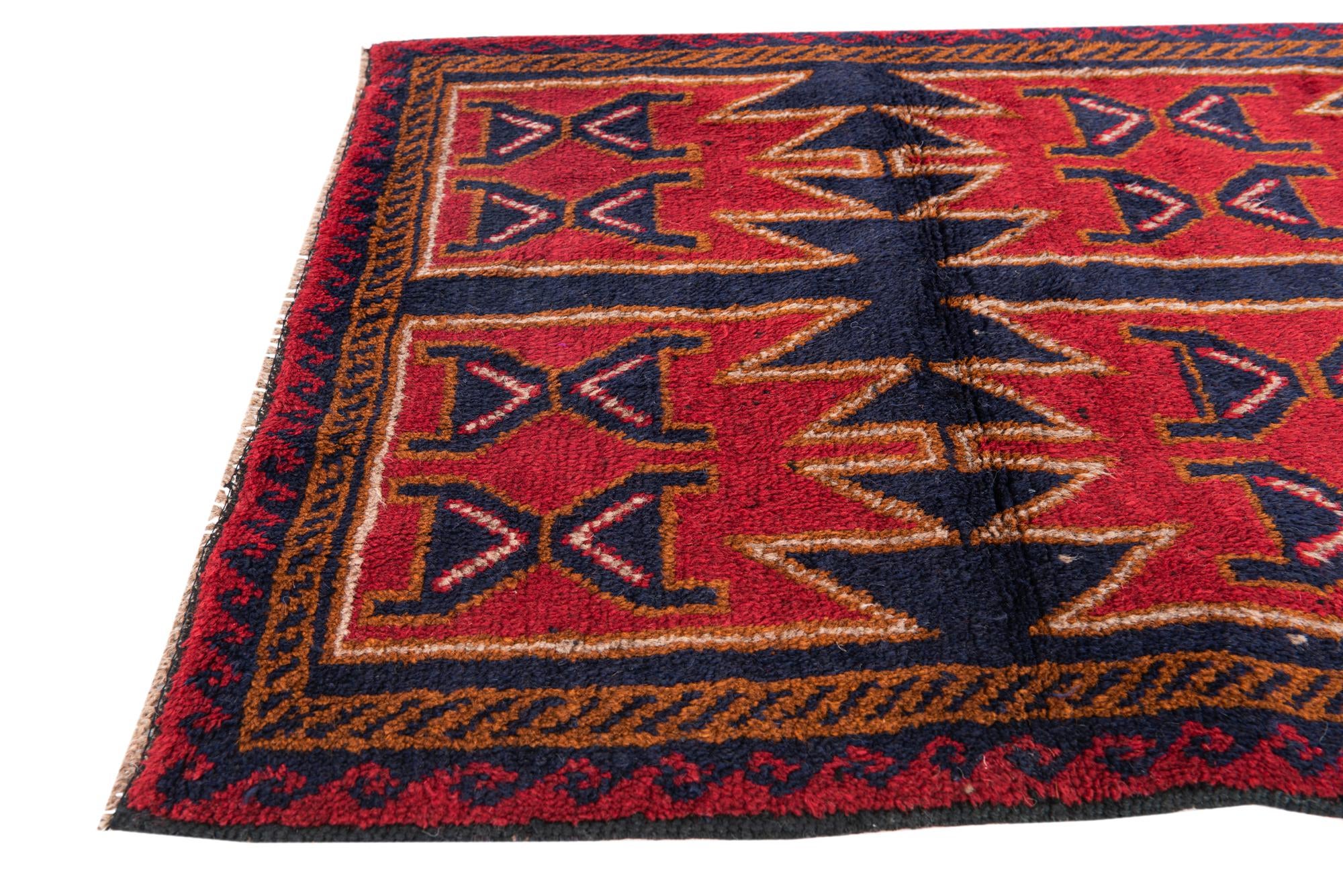 2' 10 x 4' 7 Hand Knotted Balouch Persian Wool Rug