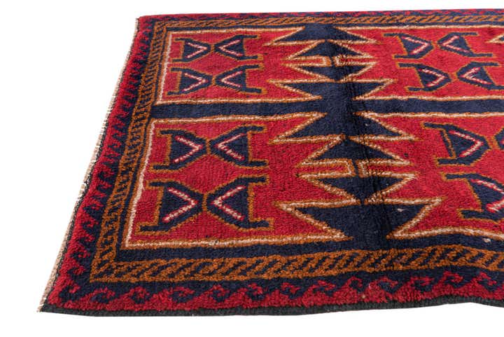 2' 10 x 4' 7 Hand Knotted Balouch Persian Wool Rug