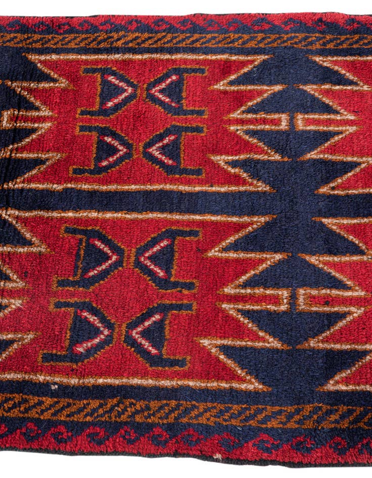 Detail image of 2' 10 x 4' 7 Hand Knotted Balouch Persian Wool Rug