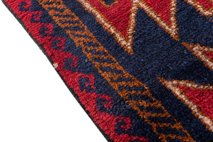 Detail image of 2' 10 x 4' 7 Hand Knotted Balouch Persian Wool Rug