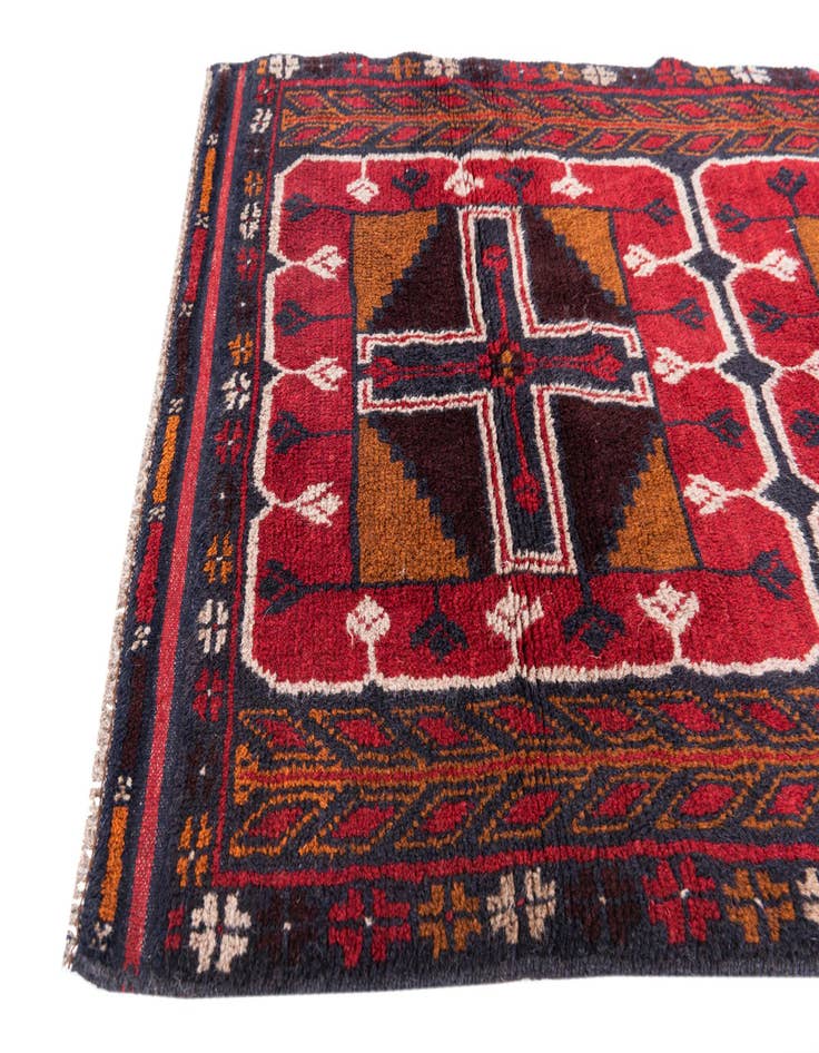 Detail image of 2' 9 x 4' 8  Hand Knotted Balouch Persian Wool Rug