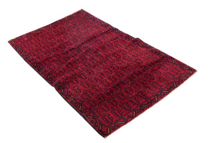 3' x 4' 6 Hand Knotted Balouch Persian Wool Rug