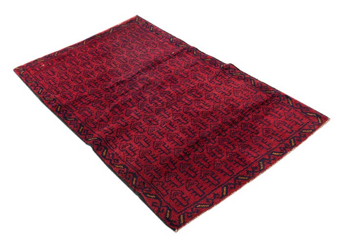 Detail image of 3' x 4' 6 Hand Knotted Balouch Persian Wool Rug