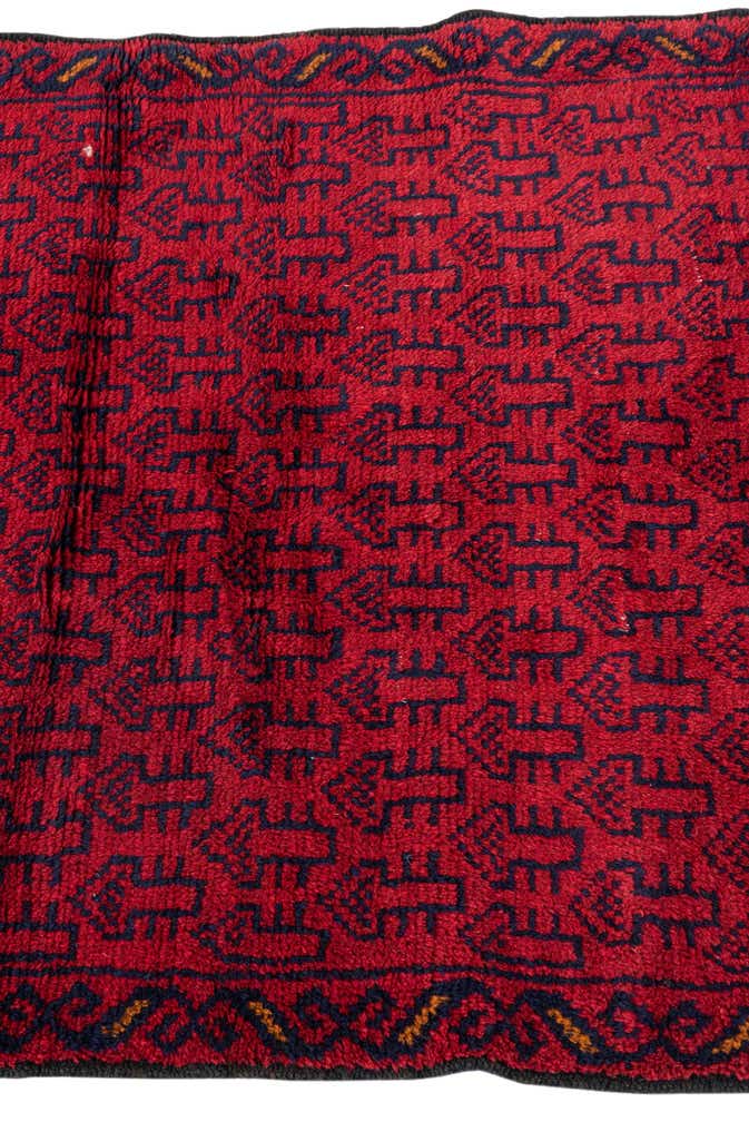 3' x 4' 6 Hand Knotted Balouch Persian Wool Rug