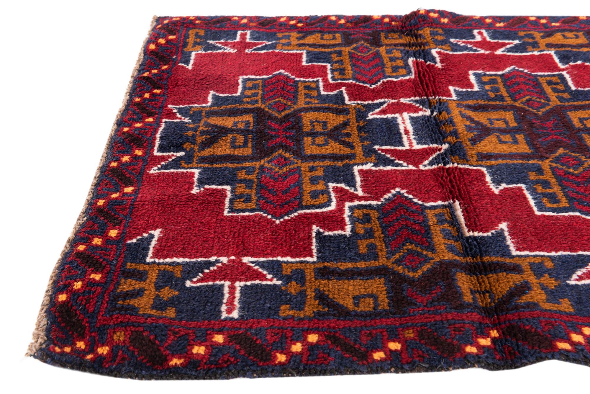 2' 9 x 4' 8 Hand Knotted Balouch Persian Wool Rug