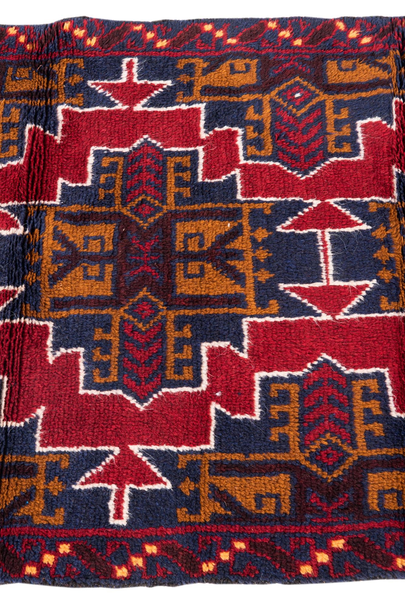 2' 9 x 4' 8 Hand Knotted Balouch Persian Wool Rug