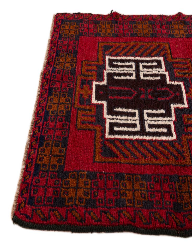 Detail image of 2' 9 x 4' 7 Hand Knotted Balouch Persian Wool Rug