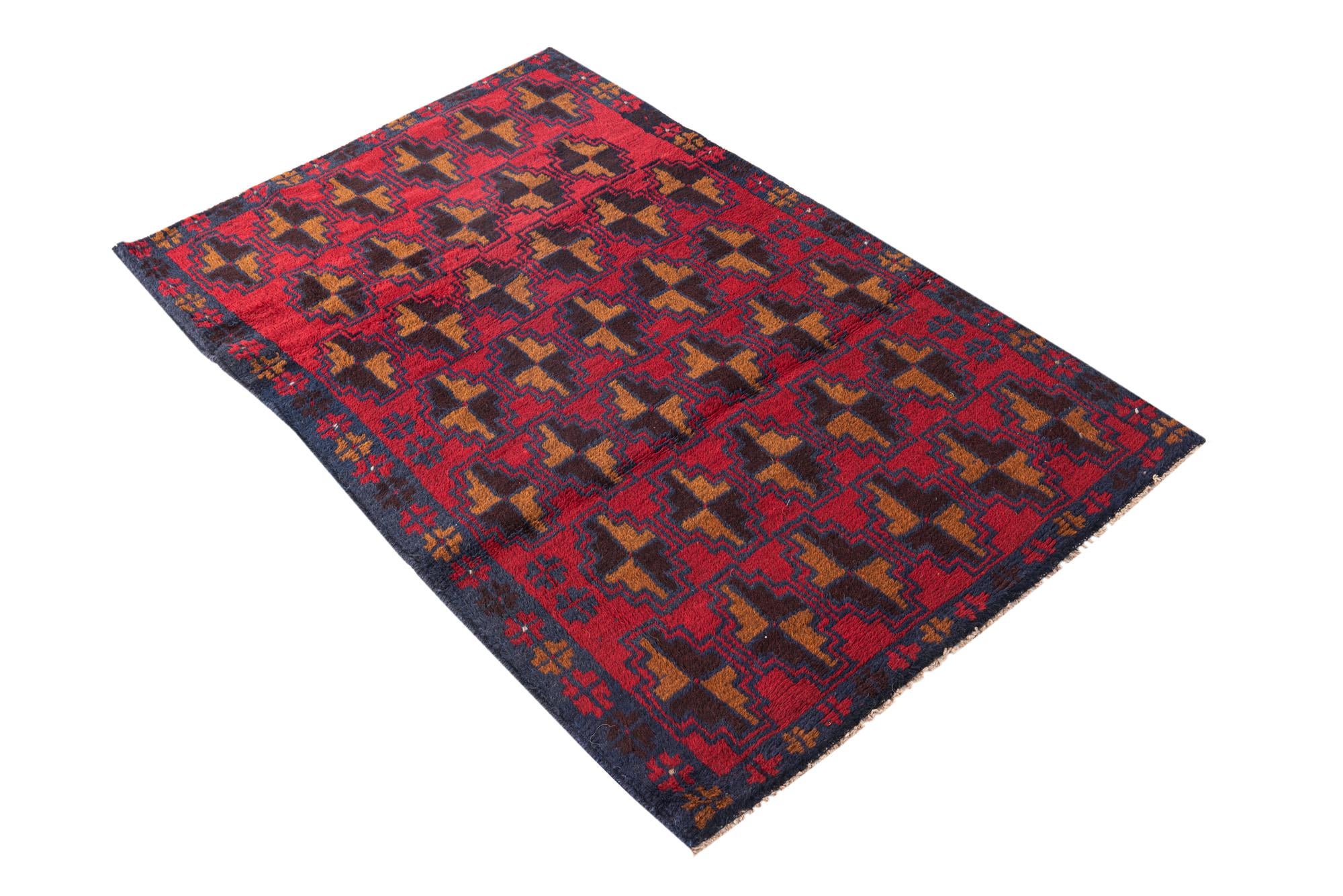 2' 10 x 4' 8 Hand Knotted Balouch Persian Wool Rug