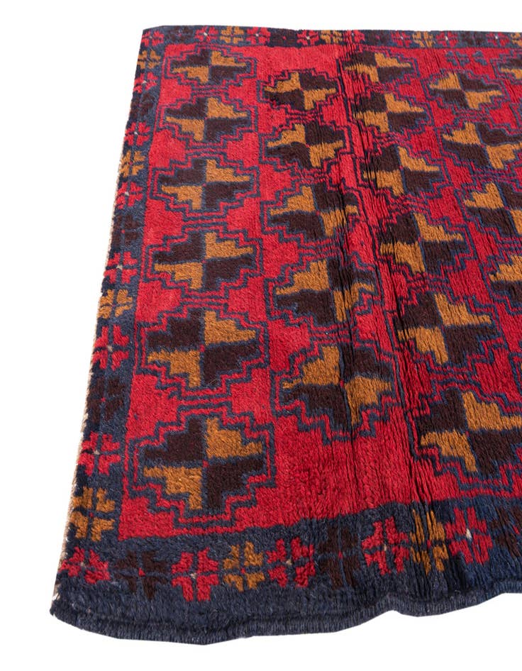 Detail image of 2' 10 x 4' 8  Hand Knotted Balouch Persian Wool Rug