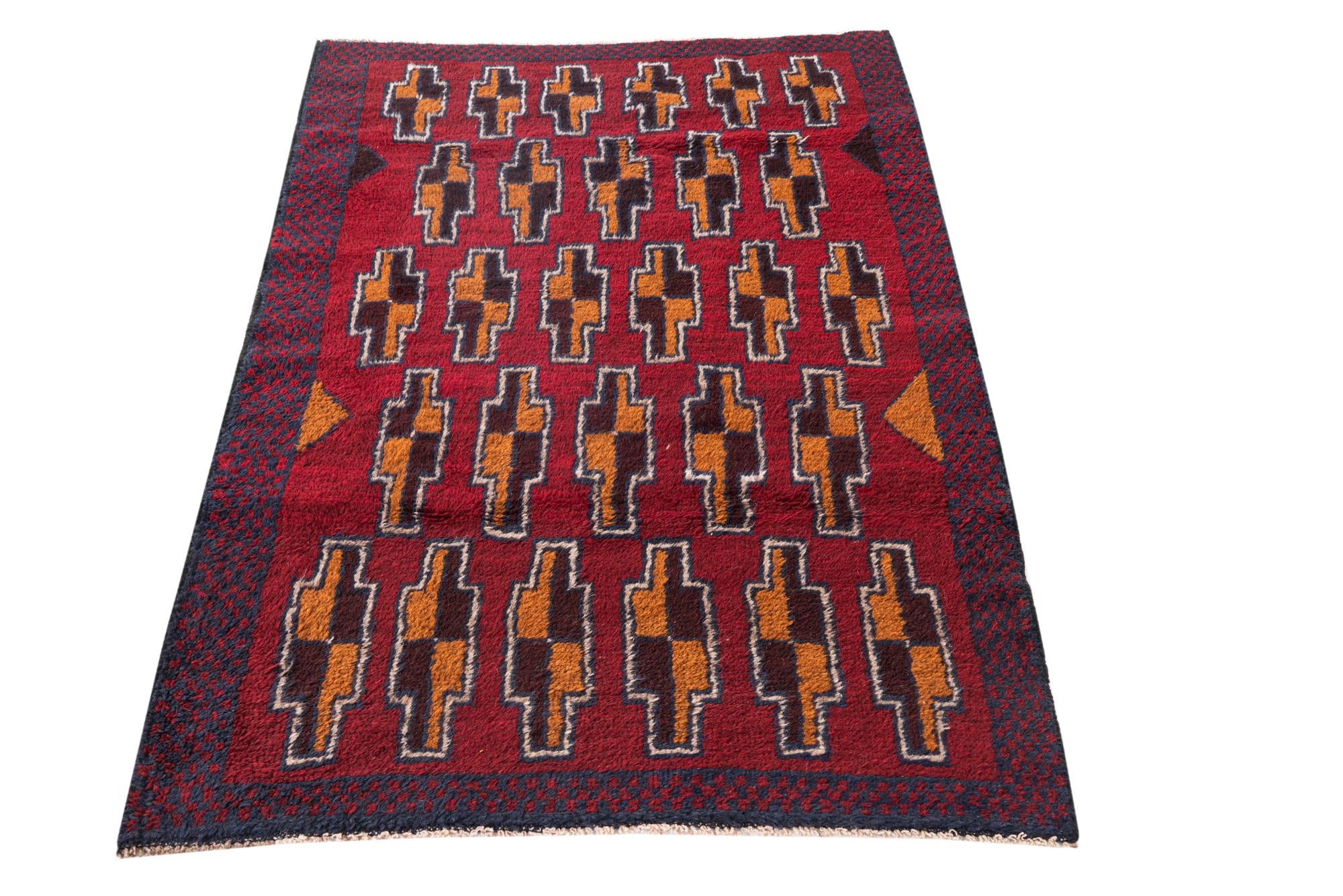 2' 10 x 4' 6 Hand Knotted Balouch Persian Wool Rug