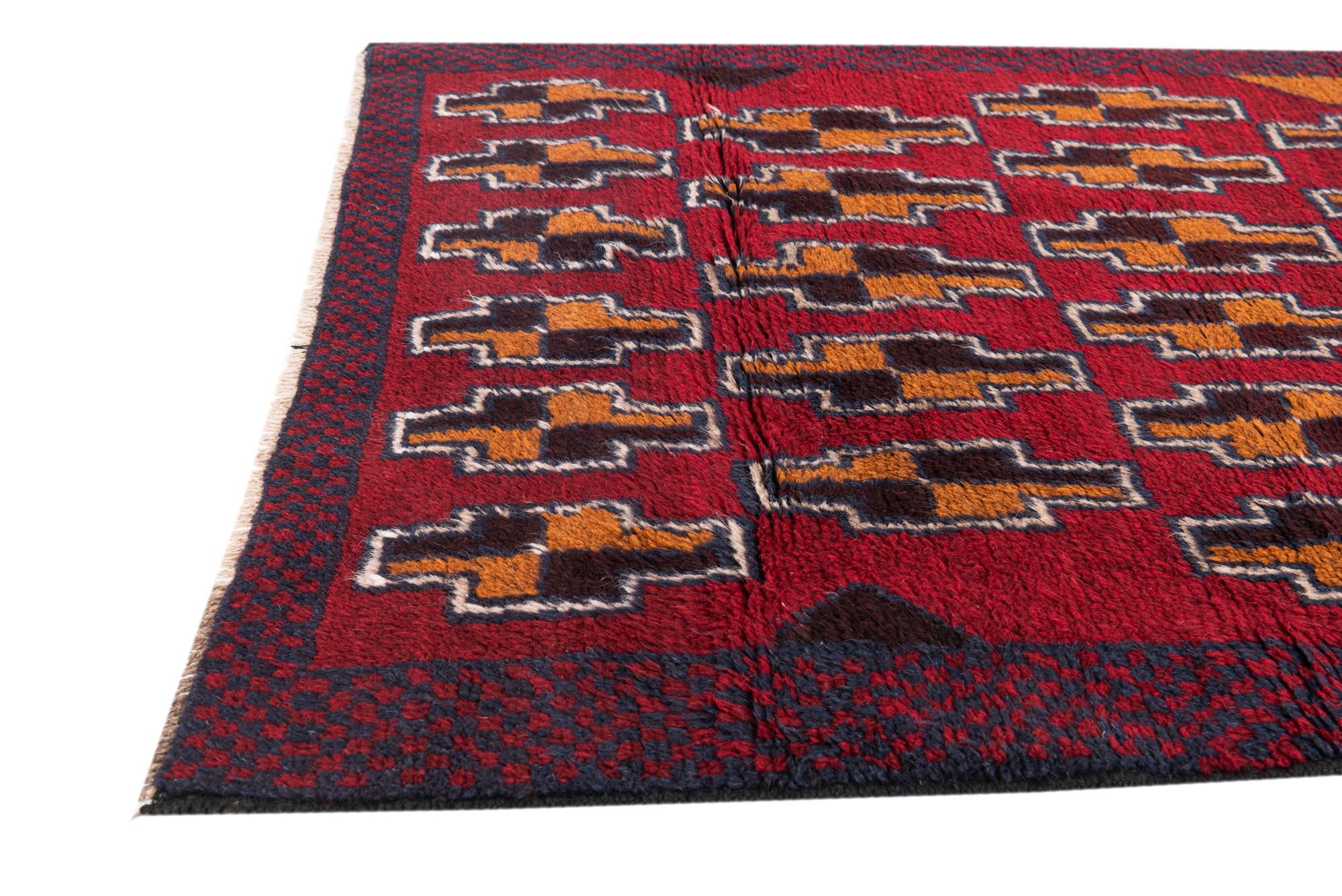 2' 10 x 4' 6 Hand Knotted Balouch Persian Wool Rug