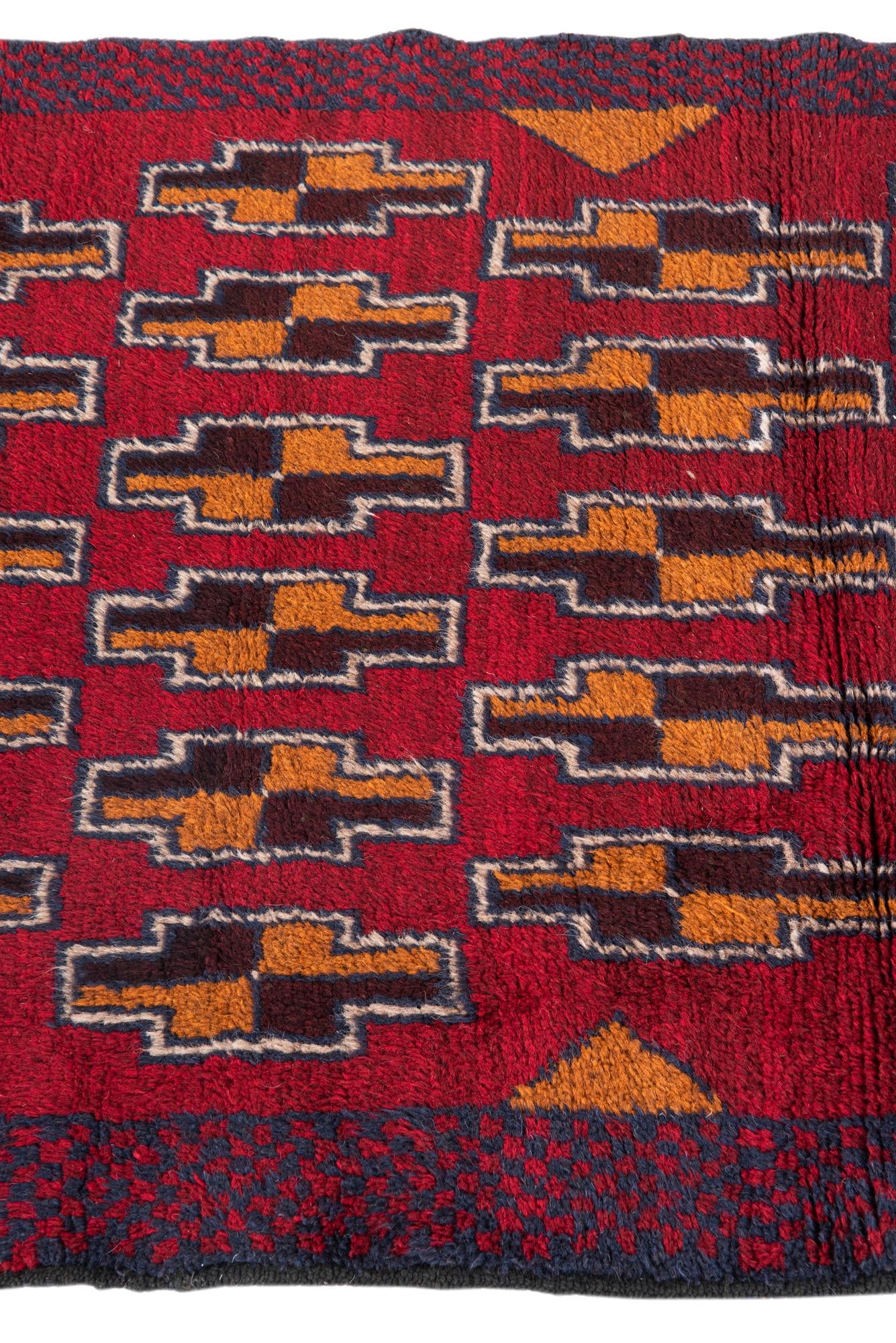 2' 10 x 4' 6 Hand Knotted Balouch Persian Wool Rug