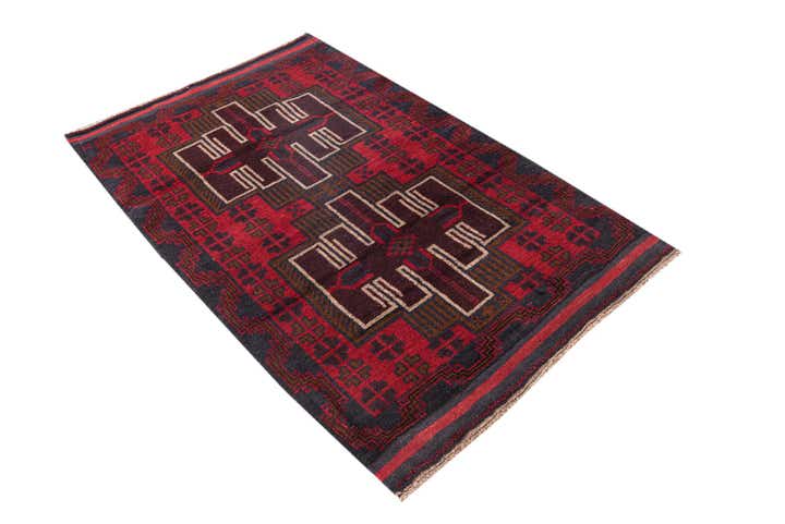 3' x 5' Hand Knotted Balouch Persian Wool Rug