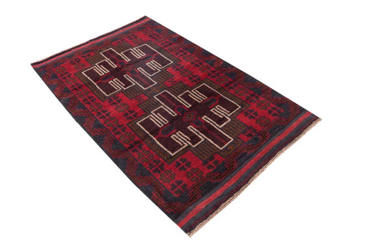 Detail image of 3' x 5' Hand Knotted Balouch Persian Wool Rug