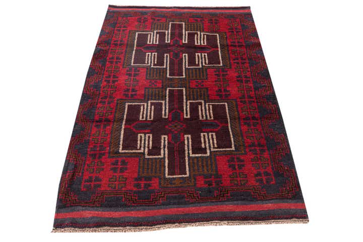 3' x 5' Hand Knotted Balouch Persian Wool Rug
