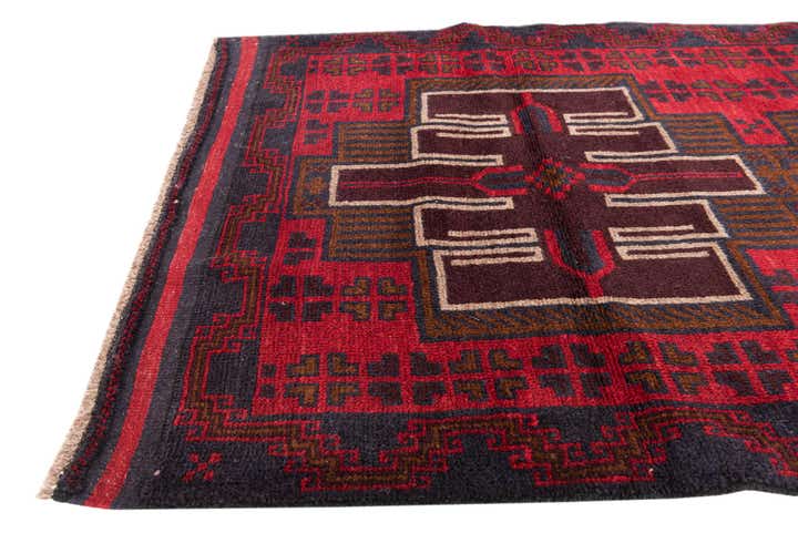 3' x 5' Hand Knotted Balouch Persian Wool Rug