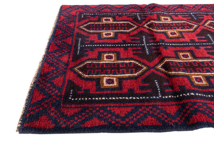 2' 10 x 4' 7 Hand Knotted Balouch Persian Wool Rug