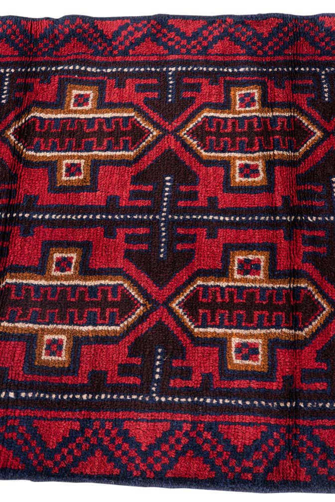 2' 10 x 4' 7 Hand Knotted Balouch Persian Wool Rug