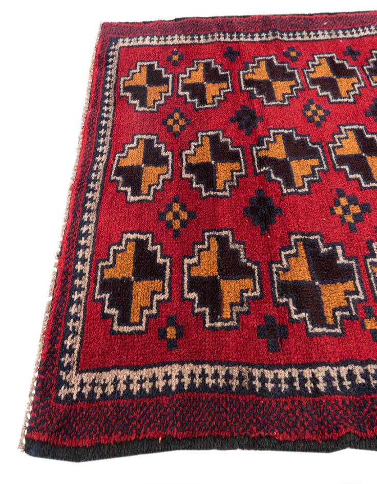 Detail image of 2' 10 x 4' 5  Hand Knotted Balouch Persian Wool Rug