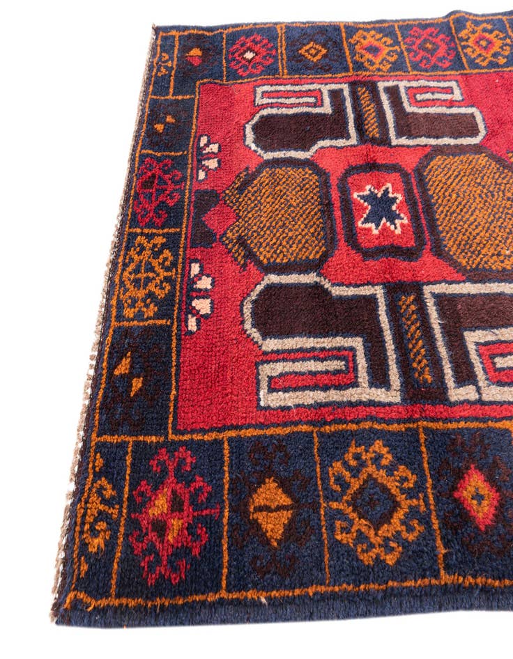 Detail image of 2' 10 x 4' 9  Hand Knotted Balouch Persian Wool Rug