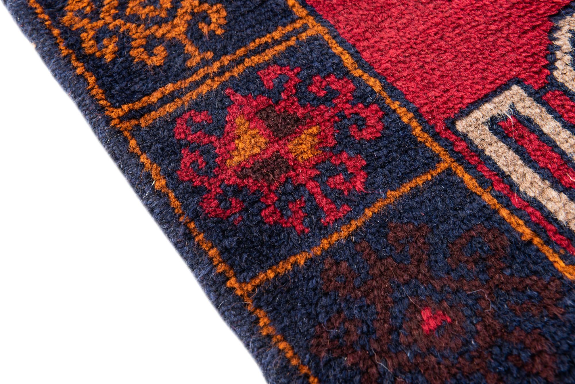 2' 10 x 4' 9 Hand Knotted Balouch Persian Wool Rug