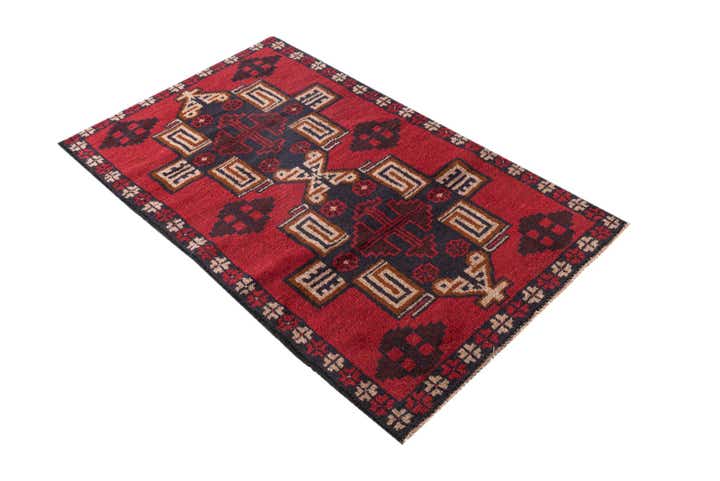 2' 10 x 4' 10 Hand Knotted Balouch Persian Wool Rug
