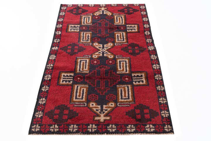 2' 10 x 4' 10 Hand Knotted Balouch Persian Wool Rug