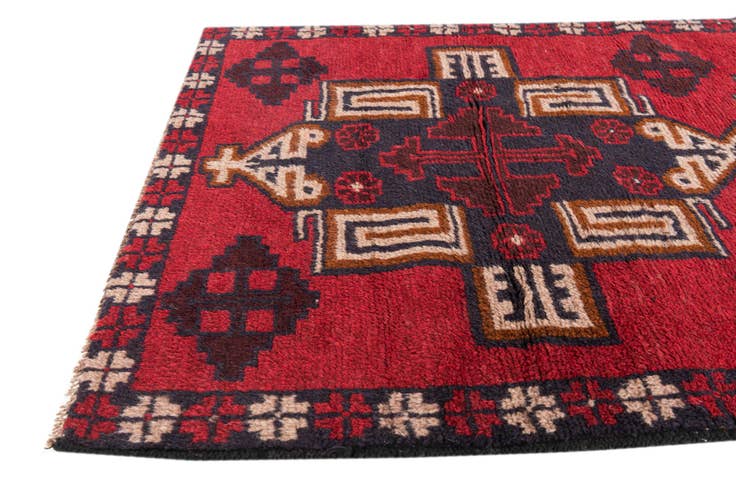 Detail image of 2' 10 x 4' 10 Hand Knotted Balouch Persian Wool Rug