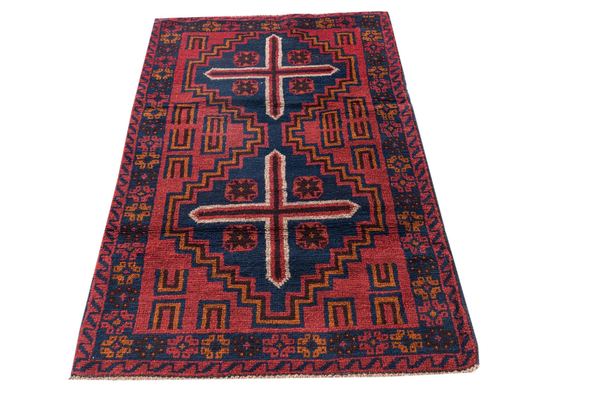 2' 10 x 4' 7 Hand Knotted Balouch Persian Wool Rug