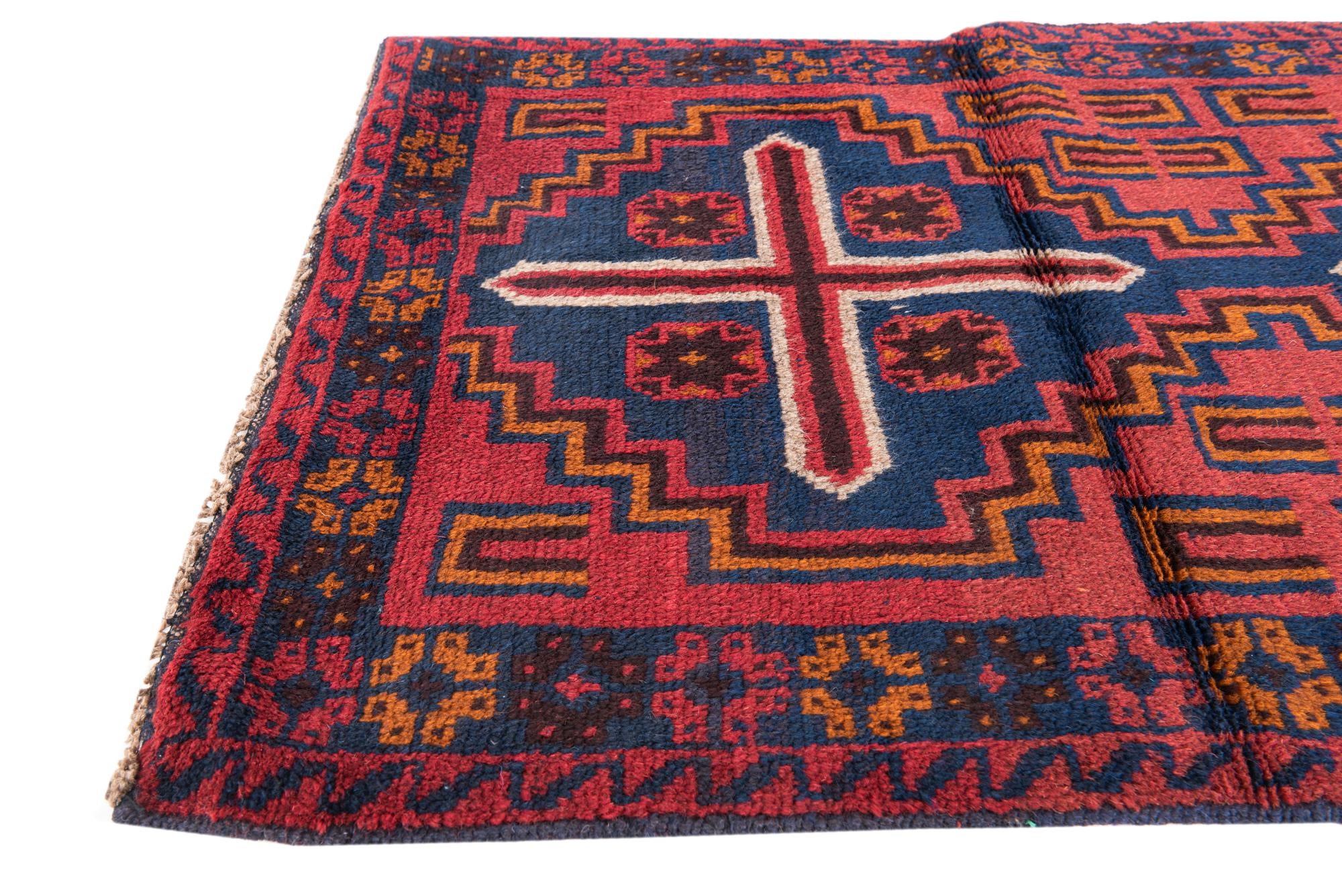 2' 10 x 4' 7 Hand Knotted Balouch Persian Wool Rug