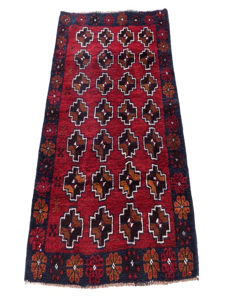 Detail image of 3' x 4' 4  Hand Knotted Balouch Persian Wool Rug