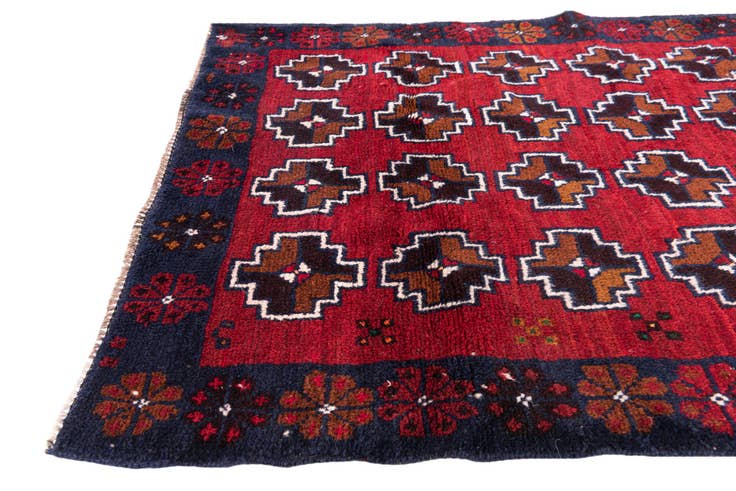 Detail image of 3' x 4' 4 Hand Knotted Balouch Persian Wool Rug