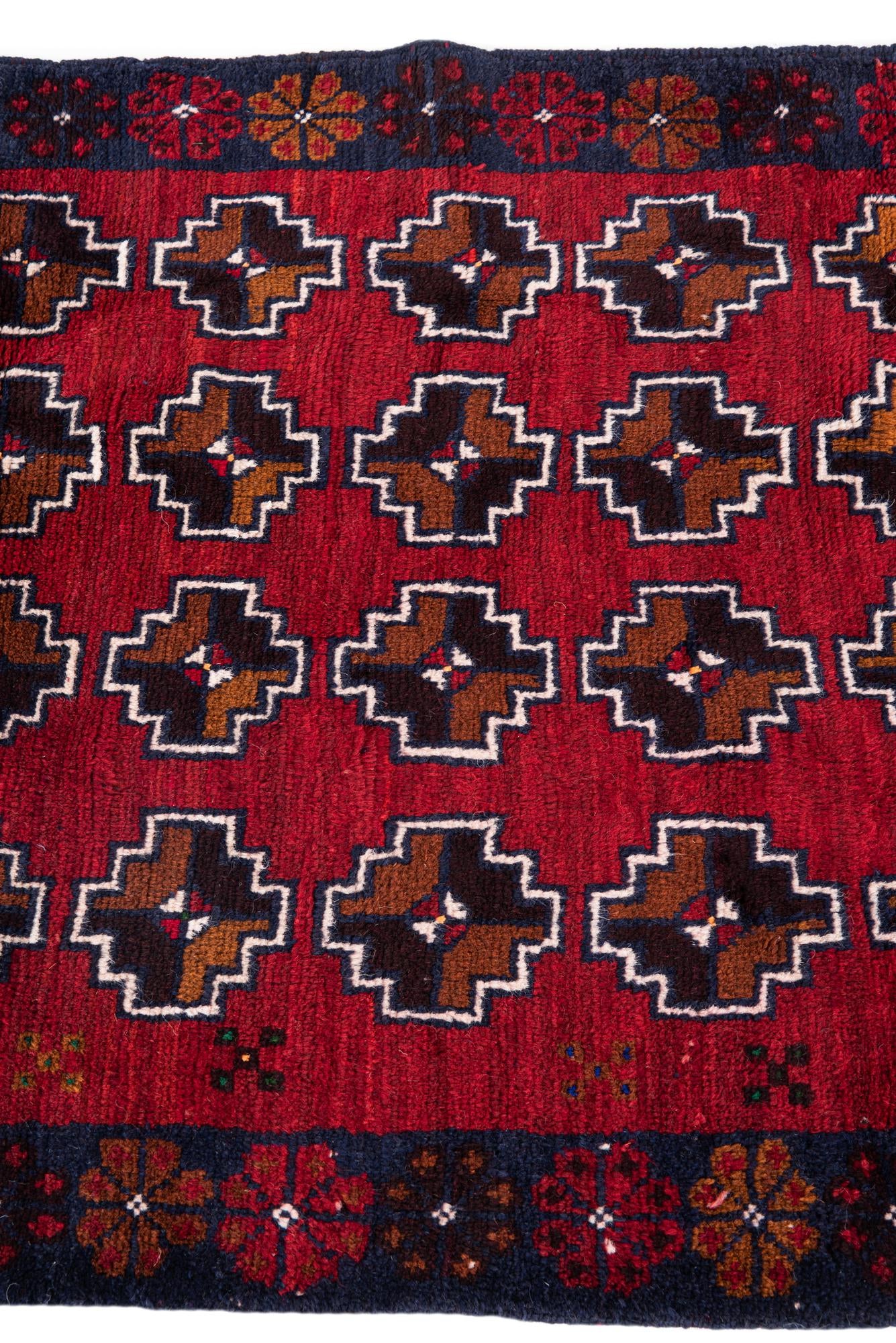 3' x 4' 4 Hand Knotted Balouch Persian Wool Rug