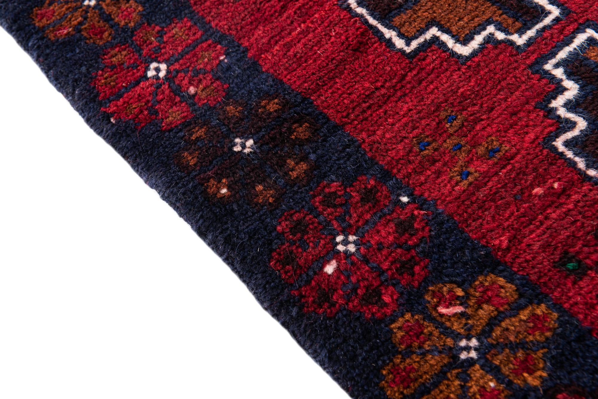3' x 4' 4 Hand Knotted Balouch Persian Wool Rug