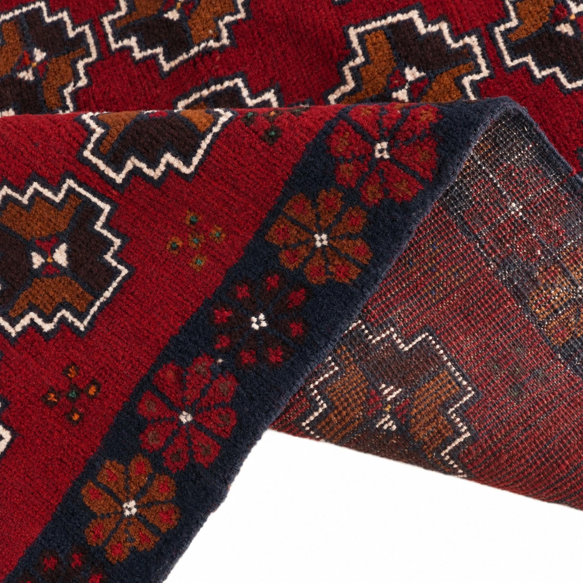 90cm x 130cm Hand Knotted Balouch Persian Wool Rug